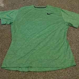 Nike Green Mens dri fit T shirt